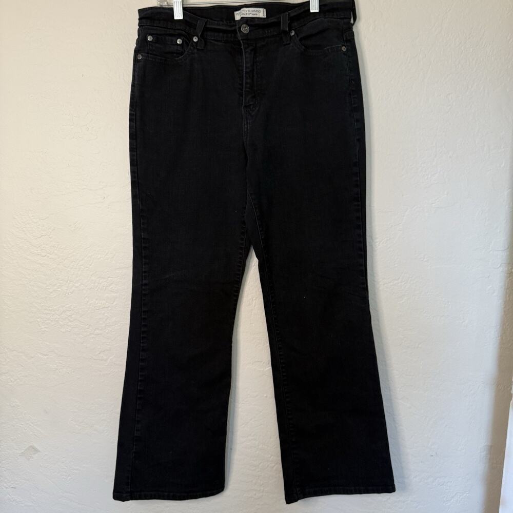 Vintage Levis 512 Jeans Women’s Sz 14 Black Bootcut Perfectly Slimming Y2K Denim